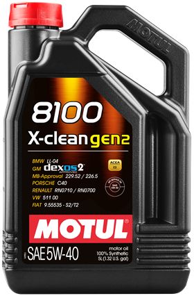 Масло моторное MOTUL 8100 X-Clean GEN2 5w40 5л